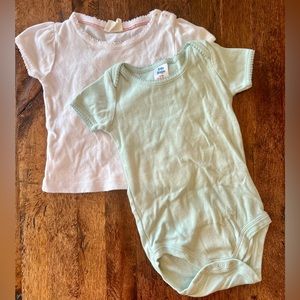 Mini Boden Pointelle Short sleeved and Bodysuit set - 2-3Y